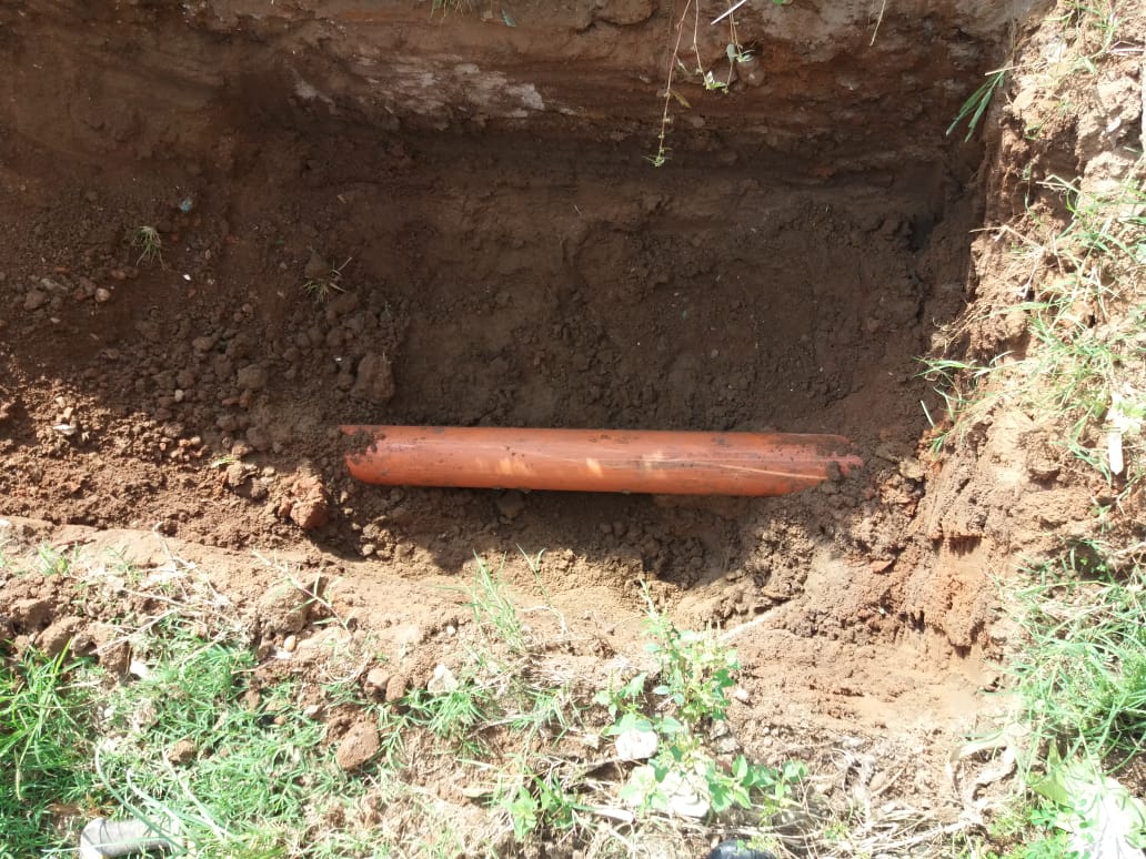 Trecho de tubulação exposto antes da instalação da válvula WaStop